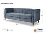 Office Sofa Coze Fabric 3 Seater F