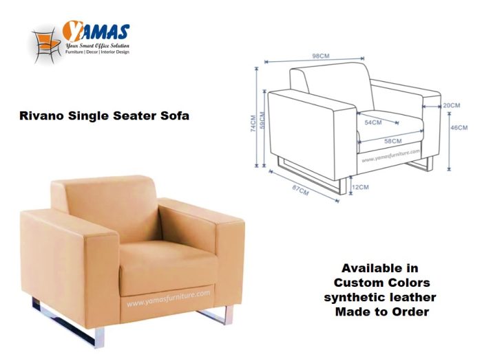 Office Sofa Rivano 1 Seater C