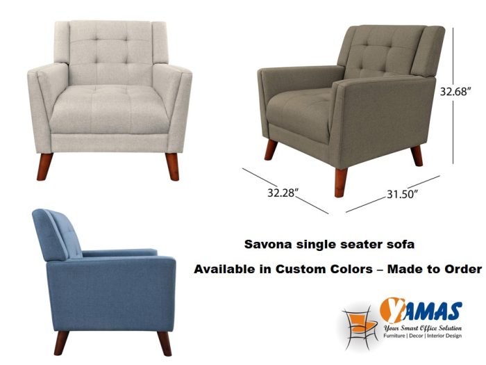 Office Sofa Savona 1 Seater D