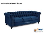 Office Sofa Velora Chesterfield Fabric 3 Seater B