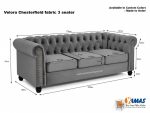 Office Sofa Velora Chesterfield Fabric 3 Seater D