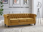 Office Sofa Velora Chesterfield Fabric 3 Seater E