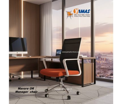 Mavore orange Revolving Chair