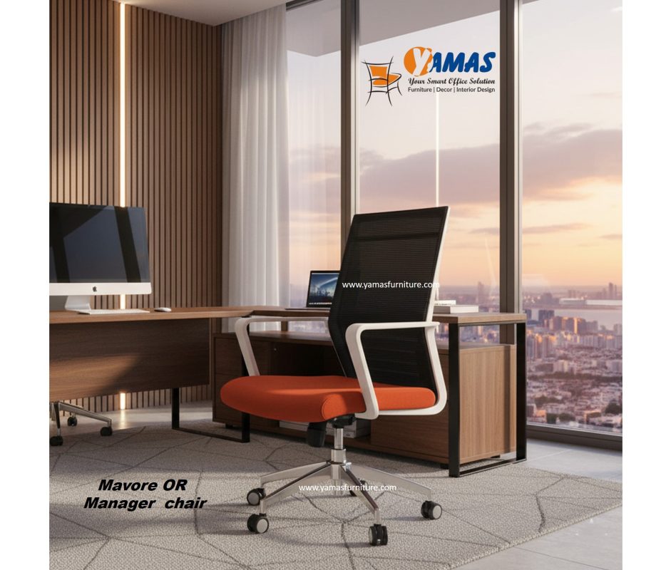 Mavore orange Revolving Chair