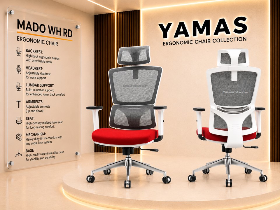Executive Chair MODO WH RED Ergonomic Chair Executive Chair MODO WH RED Ergonomic Chair
