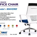MAVORE WH BL COMPUTER CHAIR