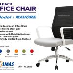 MAVORE WH GY COMPUTER CHAIR