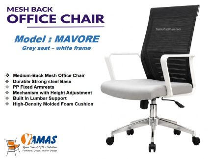 MAVORE WH GY Staff Chairs (2)