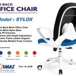 SYLOX WH BL COMPUTER CHAIR