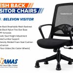 Visitor Chair Mesh Back Belevon Black